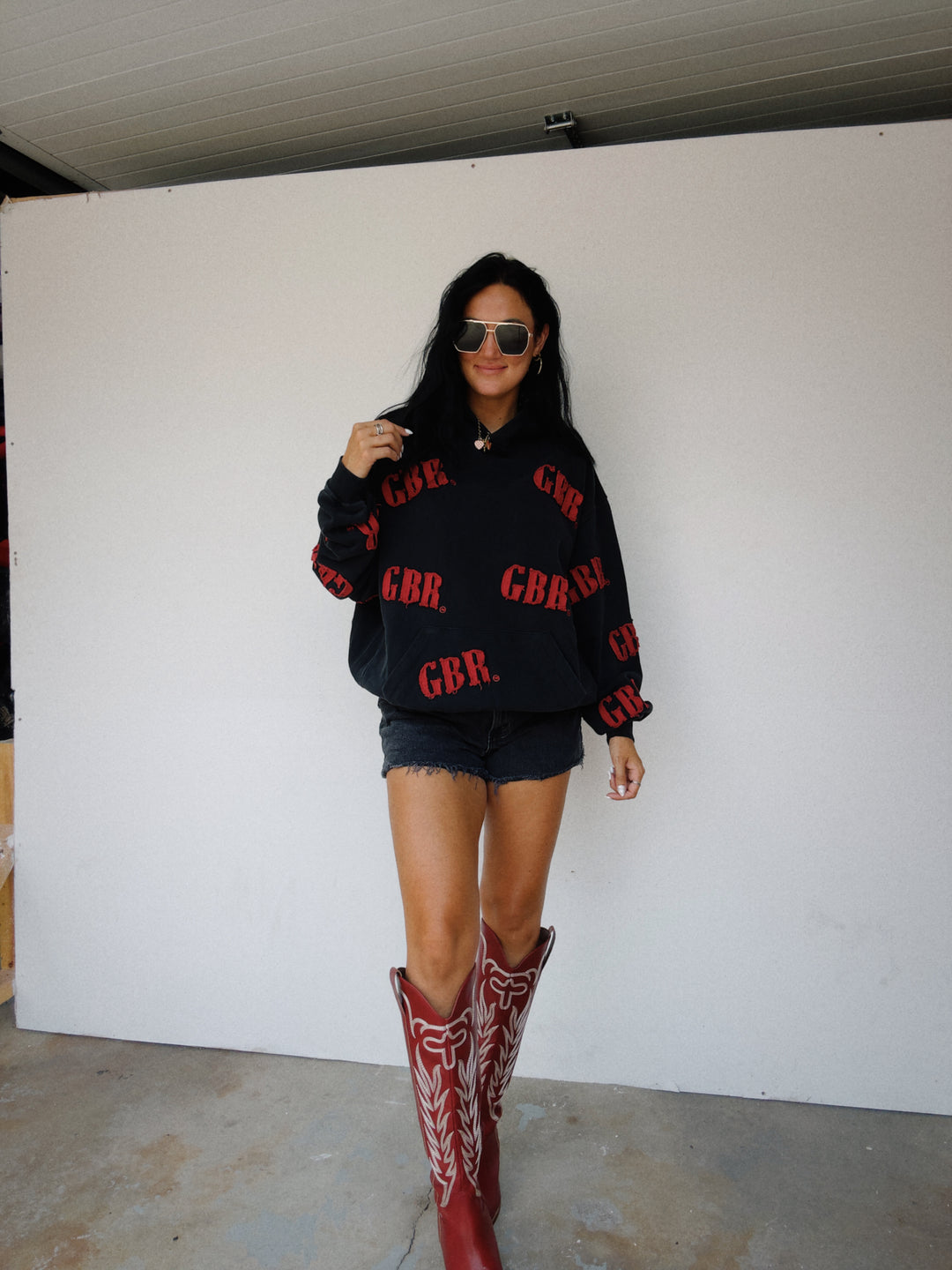 GBR Stitch Hoodie - Washed Black