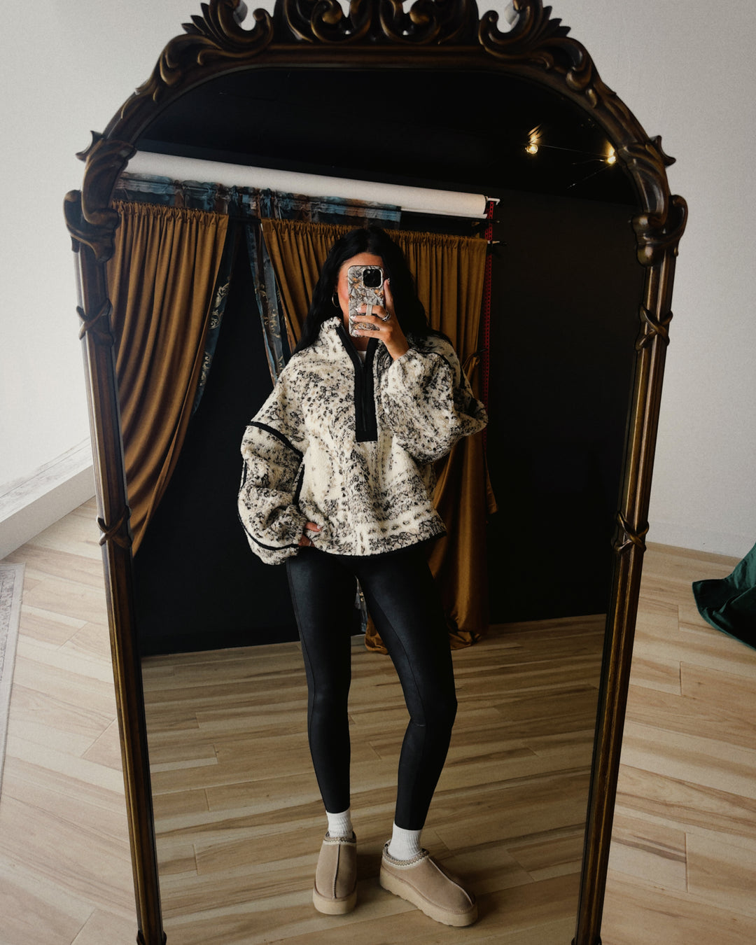 Desert Paisley Half-Zip Pullover - Cream Multi