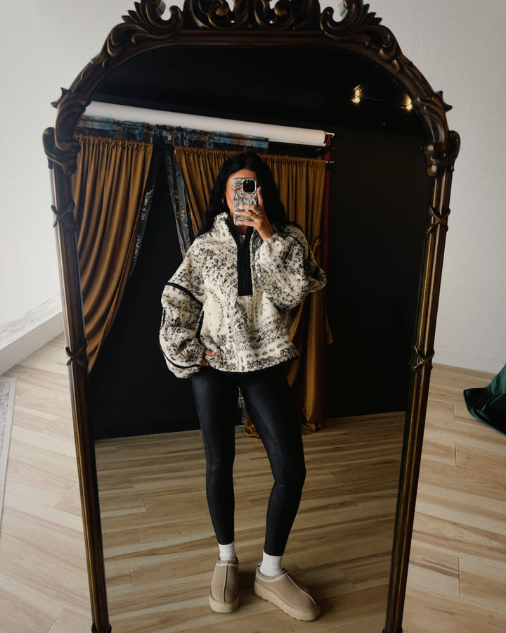 Desert Paisley Half-Zip Pullover - Cream Multi