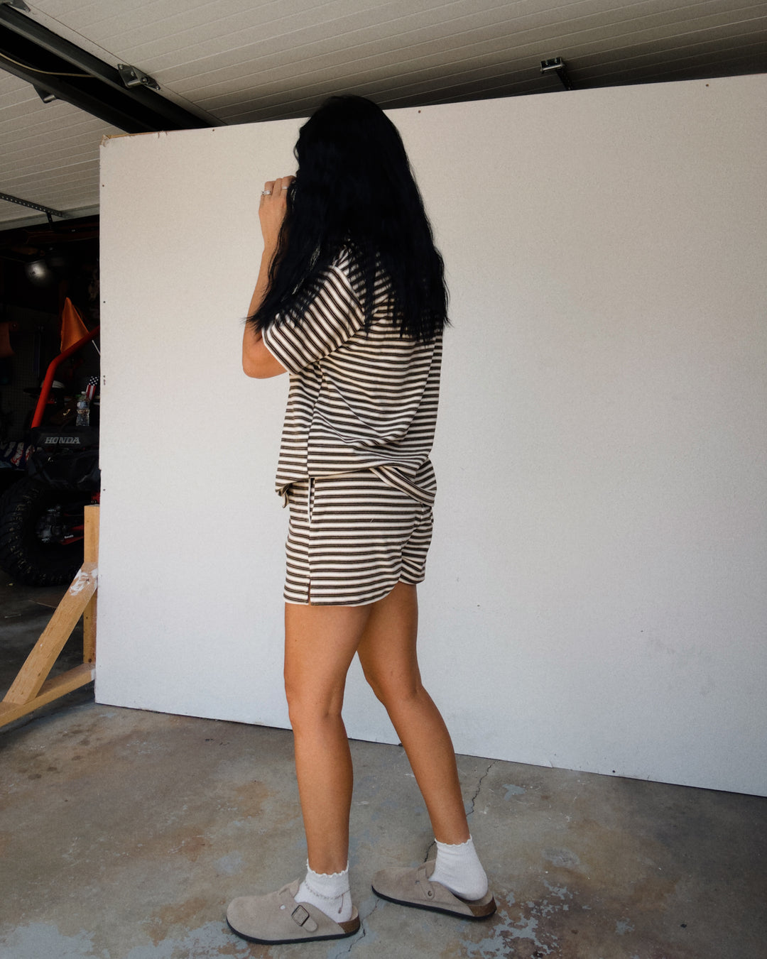 Morgan Striped Tee - Brown Multi