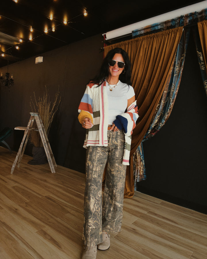 Rustic Soul Patchwork Cardigan - Cream Multi