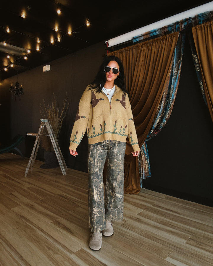 Duck Season Cardigan - Tan