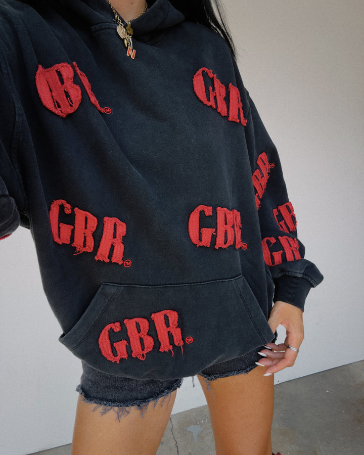 GBR Stitch Hoodie - Washed Black