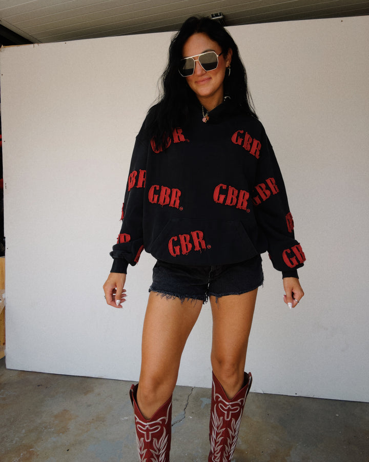 GBR Stitch Hoodie - Washed Black
